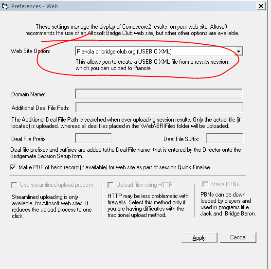 Compscore setup